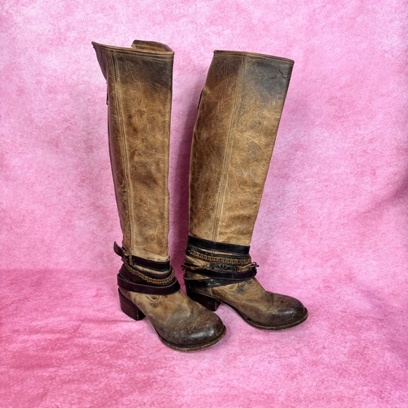 Brown Leather Knee-High Boots READ DESCRIPTION, IMPORTANT - Picture 4 of 17